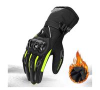 Motorcycle Gloves Waterproof Windproof Full Finger Moto Motorbike Riding Gloves Touch Screen Moto Motocross Gloves Winter(WN-01 Green,XXL)