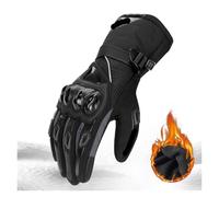 Motorcycle Gloves Waterproof Windproof Full Finger Moto Motorbike Riding Gloves Touch Screen Moto Motocross Gloves Winter(WN-01 Black 2,L)
