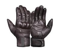 Motorcycle Gloves Winter Waterproof Leather Gloves for Men Thermal Warm Inner Touch Screen Motorbike Mountain Bike Bike Riding Gloves(Brown,L)