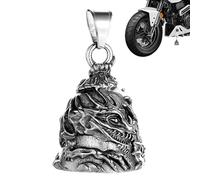 Motorcycle Good Luck Bell - Ride Bell, Skull Charm Metal Protector | Novedad Dragón, Colgante De Carretera, Accesorio De Seguridad De Motocicletas Para Motocicletas, Coches, Llaves, Sa, Se référer au