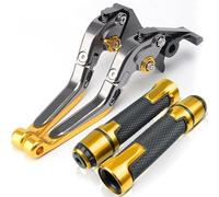 Motorcycle Grips For Honda For CB600F For Hornet 2007-2013 Motorcycle Hand Grip and CNC Adjustable Extendable Folding Brake Clutch Lever Motorcycle Handle Bar Grips,Resistente