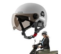 Motorcycle Half Headgear, Multi-Sport Safety Helmet with Sun Visor, Cruiser and Scooter Riding Hat for Men and Women, Lightweight Protective Street Gear, 17.72-25.59 Inches