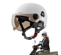 Motorcycle Half Headgear, Multi-Sport Safety Helmet with Sun Visor, Cruiser and Scooter Riding Hat for Men and Women, Lightweight Protective Street Gear, 17.72-25.59 Inches