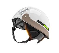 Motorcycle Half Helmet - Sun Visor Cycling Head Gear for Safety, Comfort with Quick Release Function for Men Women ATV Cruiser Bicycle Mountain Skateboard Scooter, Black Finish, Everyday Ride Use