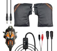 Motorcycle Handlebar Gloves - 12V Waterproof Windproof Warm Muffs, Cycling Warm Handlebar Gloves| Motorcycle Handle Warmers | For Motorcycling Riding Commuting Daily Cold-Weather Winter Sports Outdo
