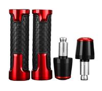 Motorcycle Handlebar Grips Ends Plug Slider Caps Compatible with Ninja 1000SX Z750 Z900 Z650 RS Z800 Z1000 R/SX Z400 Z300 Z250 Z125(Red Black Red)