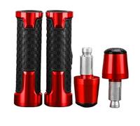Motorcycle Handlebar Grips Ends Plug Slider Caps Compatible with Ninja 1000SX Z750 Z900 Z650 RS Z800 Z1000 R/SX Z400 Z300 Z250 Z125(Red Red Black)