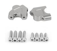 Motorcycle Handlebar Risers | 30mm Height Up & 25mm Back Extend for R1200GS LC/ADV 2014-2018 | CNC Aluminum Riser Clamps for Comfort & Control (Silver)