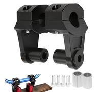 Motorcycle Handlebar Risers, Mount Clamp Extensions, Ergonomic Riding Accessory, Machined Design, Vibration Reducing Build, Easy Installation Fit, Perfect for Touring, ATV, Winter Riding