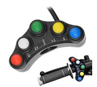 Motorcycle Handlebar Switch - 22mm Push Button ON/Off LED Light Control, Universal Horn & Headlight Switch For Motorbikes, Waterproof ABS Handlebar Button