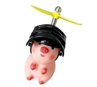Motorcycle Handlebar Toy,Lovely Animal Wear Helmets - Swine Handlebar Decoration Cycling Motorcycle Ornaments