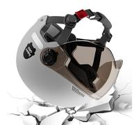 Motorcycle Hard Hat for Men - para la Cara Abierta para Adultos con Visera Solar | Medio Ligero, Protector de la Cara Abierta, de Visera del Protector Solar para Moto, ATV, CR