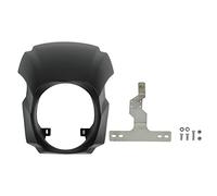 Motorcycle Headlight Cover for Custom Breakout FXBR FXBRS 2018 - 2021 | ABS Windshield Fairing Reduces Wind Deflection & Fatigue | Smooth Border Headlamp Cover (Matte Black)