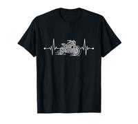 Motorcycle Heartbeat Biker ECG Heart Rate Motorcyclist Camiseta