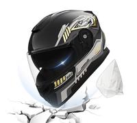 Motorcycle Helmet - Abs Collision Resistant Shell, Removable Scarf Windproof Visor, Motocross Masque, Full Face Riding Protection Gear | Adult Riding Helmet for Ski Snow Scooter Bike Racing