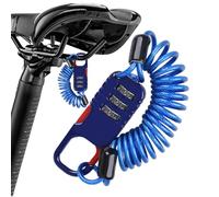 Motorcycle Helmet Lock, 3-Digit Combination Security with Retractable Cable, Portable Anti-Theft Lock for Helmets, Motorcycles, Travel and Parking Safety Accessory for Riders