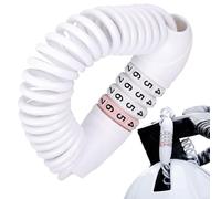 Motorcycle Helmet Lock, 4-Digit Retractable Padlock, Security Locking Chain with Cable, Portable Anti-Theft Lock for Bikes, Luggage, Suitcases, Strollers, Travel, Parking, Shopping, and School Use