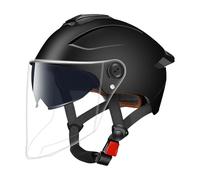Motorcycle Helmet, Open Face Motorcycle Helmet with Double Visor, ABS Material, Protective Headgear for Street Racing, Motocross, Scooter, and Sportbike Outdoor Riding, 32x24cm