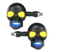 Motorcycle Indicator Lights - 12V Universal Waterproof Skull Shape Lamp | Motorcycle Turn Signal Light - for Riding Mountain Camping Hiking Fishing Survival Travel Home Indoor Pathway Blackout Work