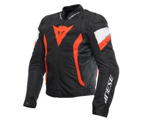 Motorcycle Jacket Fabric Man Dainese Avro 5 Black/Red-Fluo/White