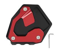 Motorcycle Kickstand Pad | Enlarged Support Plate for CRF1000L Africa Twin 2016-2019 | Helps Avoid Sinking on Grass/Sand/Gravel | Aluminum Alloy Enhanced Grip Base (Red)
