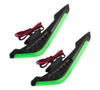Motorcycle lateral Winglet, 2 x alerón aerodinámico, 6,77 x 1,69 pulgadas LED Light & Dynamic Stylish, Wing Sticker for Electric Scooter and Bike, and Motorcycle Modification Accessory