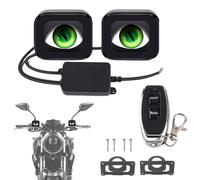 Motorcycle LED Eyes - ABS, 2,17 x 1,77 pulgadas, 6 modos, iluminación dinámica | Waterproof Remote-Control Spooky Beam, LED Headlight for Electric Bikes, Motorcycles, Tricycles, Golf Carts