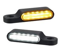 Motorcycle Mini LED Turn Signal Running Lights Amber White Blinker Indicators Lamps For Harley For Davidson Touring Accessories ，Luz de giro(Amber and White)