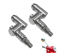 Motorcycle Mirror Risers, 2 Piece Rear View Mount Extenders, 360° Adjustable Aluminum Parts, Sturdy, Extended Visibility Upgrade for Touring, Adventure Riders, Bike Enthusiasts