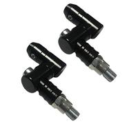 Motorcycle Mirror Risers, Rear View Mount Extenders, Adjustable Aluminum Parts, Vibration Resistant Design, Easy Installation for Riders, Touring, Adventure Bikes, Enthusiasts, Black, Silver