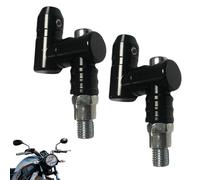 Motorcycle Mirror Risers, View Mirror Extenders, 3.94x1.97 inches, 2PCS Aluminum 360° Adjustable Rear, Handlebar Mounting Brackets for Adventure Touring Street Bike Riding Motorbike Customization