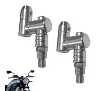 Motorcycle Mirror Risers, View Mirror Extenders, 3.94x1.97 inches, 2PCS Aluminum 360° Adjustable Rear, Handlebar Mounting Brackets for Adventure Touring Street Bike Riding Motorbike Customization