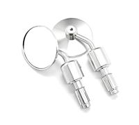 Motorcycle Mirrors CNC Aluminum Universal Handlebar End 7/8" Rear View Mirror For Honda For Street Bike For Scooter For E-bike Side Mirror,Espejo Moto Lateral(Silver)