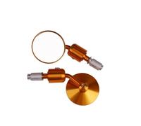 Motorcycle Mirrors CNC Aluminum Universal Handlebar End 7/8" Rear View Mirror For Honda For Street Bike For Scooter For E-bike Side Mirror,Espejo Moto Lateral(Gold)