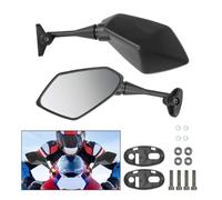 Motorcycle Mirrors Scooter Rear View Mirror Carbon Look Black For Honda For CBR250R For Yamaha For YZF For R1/R6/R25/R15/R125/R3/R1S/R1M/FZ6R,Espejo Moto Lateral(Negro)