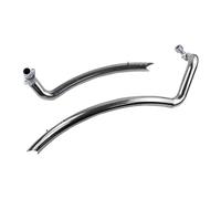Motorcycle Muffler Full Exhaust System Black/Chrome Fits For Yamaha For Drag For Star For V-Star 650 For XVS650 For DS650 For XVS400 For 650A For DRAGSTAR 400,Fácil de Instalar