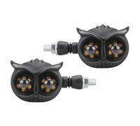 Motorcycle Owl Lights - Waterproof Indicator Turn Lamp System, Bright Daytime Running Lighting Accessory, Owl Shape Decorative Signal Kit For Bikes Scooters | Riding Visibility Safety Styling Gift