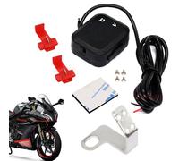 Motorcycle Phone Charger, Voltmeter with Temperature Gauge, Backlit Display Power Monitor, Waterproof USB Charging Port, Real-Time Battery Status Tool, Urban Commuting Accessory for Scooter