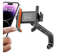 Motorcycle Phone Holder - Anti Shake Rotating Cellphone Clamp, Universal Bike Mount with Adjustable Grip, 360° Rotation Stand, Motorcycle Accessories, Hands Free Navigation for Touring Riding Travel