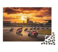 Motorcycle Race Rompecabezas 1000 Piezas Reciclado Papel Cologne Circuit Puzzle Adultos Desarrollo Inteligencia Juego Educativo Familia 38x26cm/1000pcs