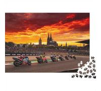 Motorcycle Racing Rompecabezas 1000 Piezas Reciclado Papel Cologne Racetrack Puzzle Adultos Desarrollo Inteligencia Juego Educativo Familia 38x26cm/1000pcs
