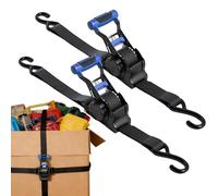 Motorcycle Ratchet Straps - Heavy Duty Truck Tie Down Straps for Trailer | Durabled Adjustable Strap for RV Truck Automotive Sedan Pickup Transport Camping Securing Motorcycles ATVs and Cargo