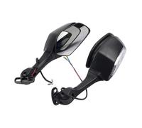 Motorcycle Rearview Mirrors With LED Turn Signals Lights For Kawasaki For Ninja 400 650 For ZX-10R,Espejo Moto Lateral