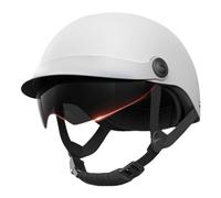 Motorcycle Safety Hat - Open Face Half Helmet, Sun Visor Equipped, Quick Release Buckle, Multi-Sport Protective Headgear for Men | Scooter, ATV, Cruiser Riding, Shock Absorbing Gear, Comfortable