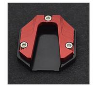 Motorcycle Scooter Bike Kickstand Extender Foot Side Stand Extension Pad Support Plate Anti-Skid Enlarged Base Protection (Color : Black, Size : A)(Red)