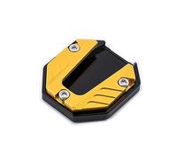 Motorcycle Scooter Bike Kickstand Extender Foot Side Stand Extension Pad Support Plate Anti-Skid Enlarged Base Protection (Color : Black, Size : A)(Yellow)