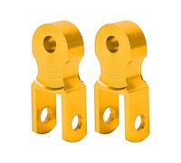 Motorcycle Shock Absorber Riser | 2pcs M10 Aluminum Alloy Height Extension | Address Low Plate Ground Interference | Compatible with Major Motorcycle Brands | Easy Install (Gold)