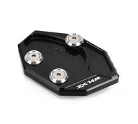 Motorcycle Side Stand Enlarge Extension For Ninja ZX14R ZX14 ZZR1400 GTR1400 / Concours 14 Kickstand Foot Pad Support(ZX14R black)
