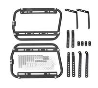 Motorcycle Side Support Racks, Carbon Steel Saddlebag Bar Rack with High Load Capacity, Universal Side Case Brackets for Hard Shell Luggage and Rear Passenger Safety