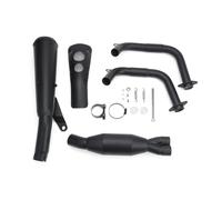Motorcycle Slip-on Mufflers Exhaust Muffler Pipe with Heat Shield Kit For Kawasaki For Vulcan 650 For VN650 2015-2023